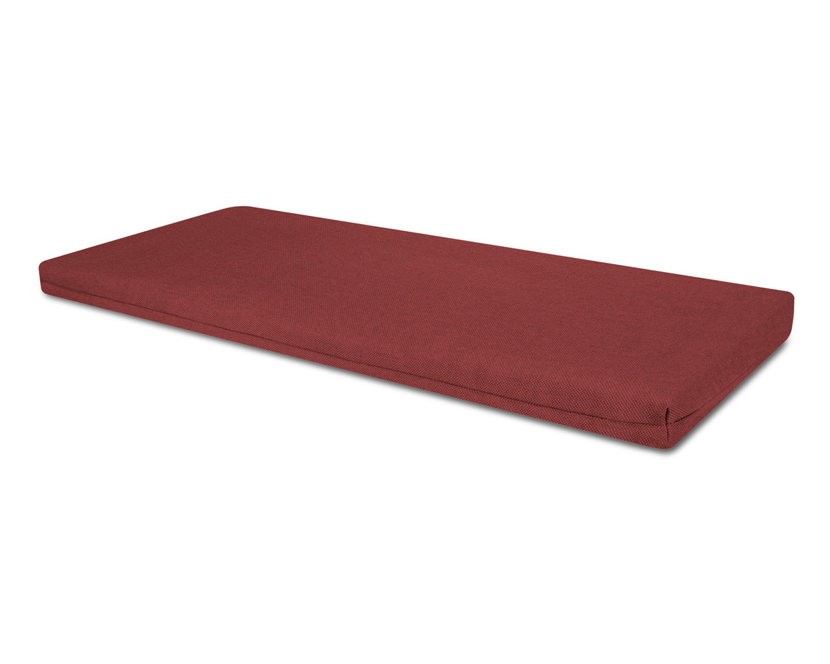 POLYWOOD Bench Seat Cushion - 18.5"D x 55.5"W x 2.5"H in Essential Garnet