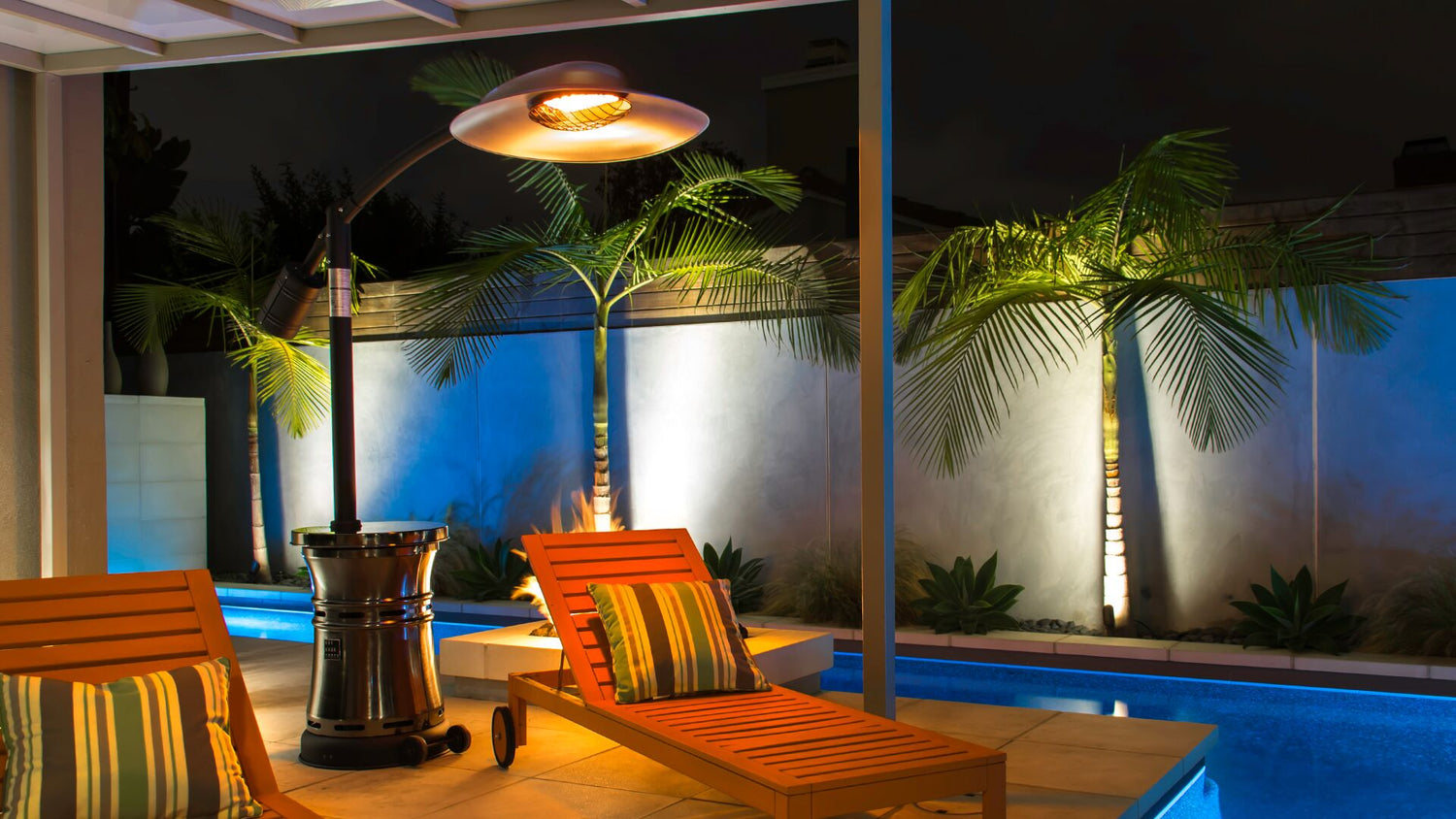 curved umbrella type outdoor patio heaters The Curve Patio Heater by Outdoor Order