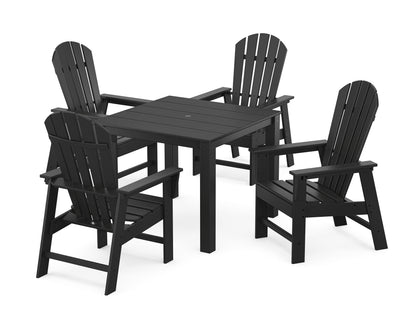 POLYWOOD South Beach Coast 5-Piece Parsons Dining Set in Black