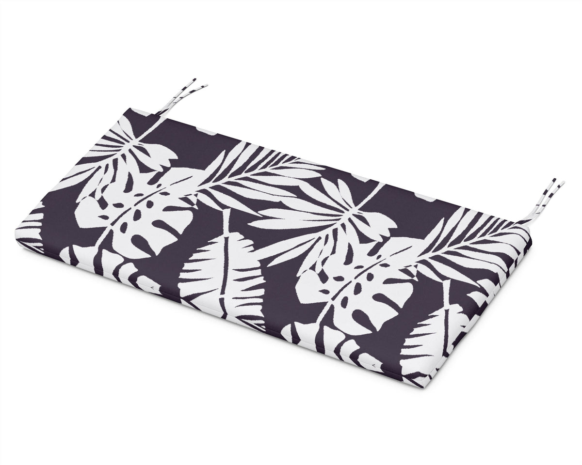 POLYWOOD Bench Seat Cushion - 17.5"D x 45.5"W x 2.5"H in Leaf Navy