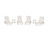 POLYWOOD Nautical Chaise 6-Piece Set in Sand