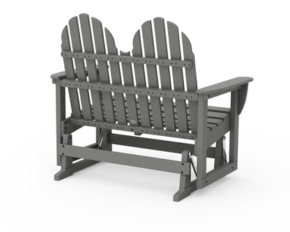 Alternate view of the POLYWOOD Classic Adirondack 48" Glider in Slate Grey