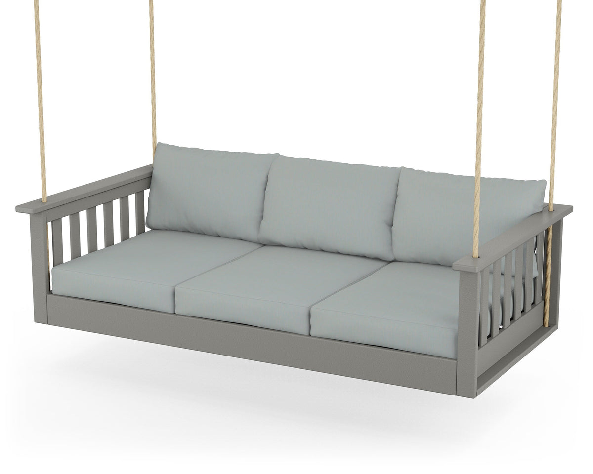 POLYWOOD Vineyard Daybed Swing in Slate Grey / Spa