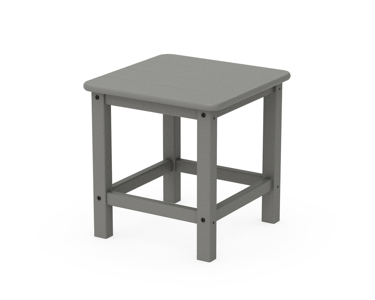 POLYWOOD Seashell 18" Side Table in Slate Grey