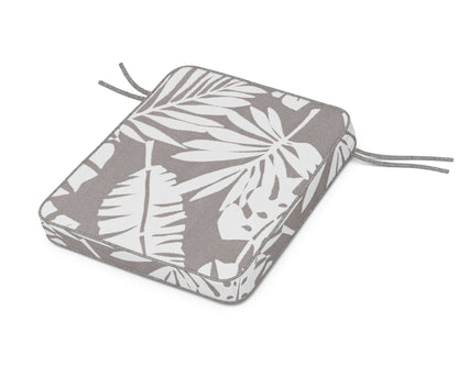 POLYWOOD Chinoiserie Rocker Seat Cushion in Leaf Grey Mist