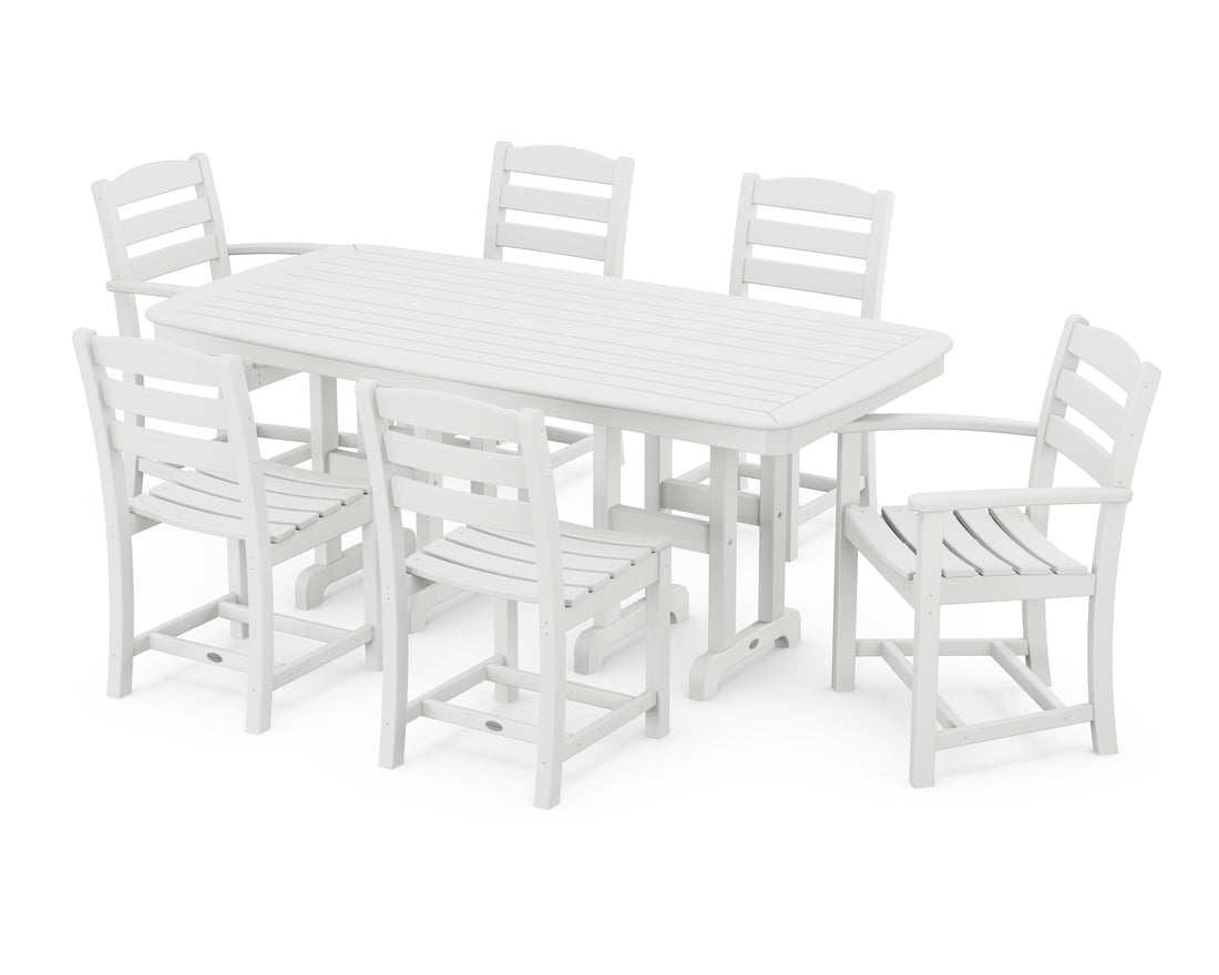 POLYWOOD La Casa Café 7-Piece Dining Set in White