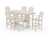 POLYWOOD Savannah 7-Piece Farmhouse Bar Set with Trestle Legs in Sand