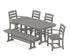 POLYWOOD La Casa Café 6-Piece Dining Set with Bench - 37" x 72" Table in Slate Grey
