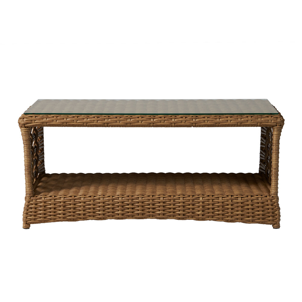 Lloyd Flanders Magnolia 43" Rectangular Cocktail Table, lifestyle photo 2