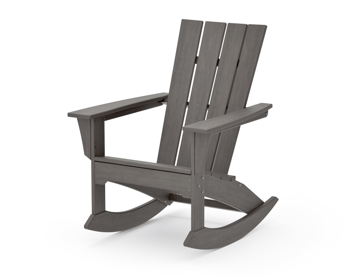 POLYWOOD Quattro Adirondack Rocking Chair in Driftwood
