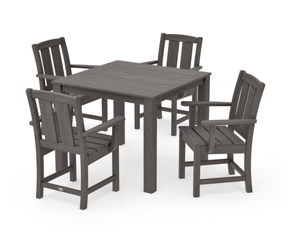 POLYWOOD Mission 5-Piece Parsons Dining Set in Driftwood