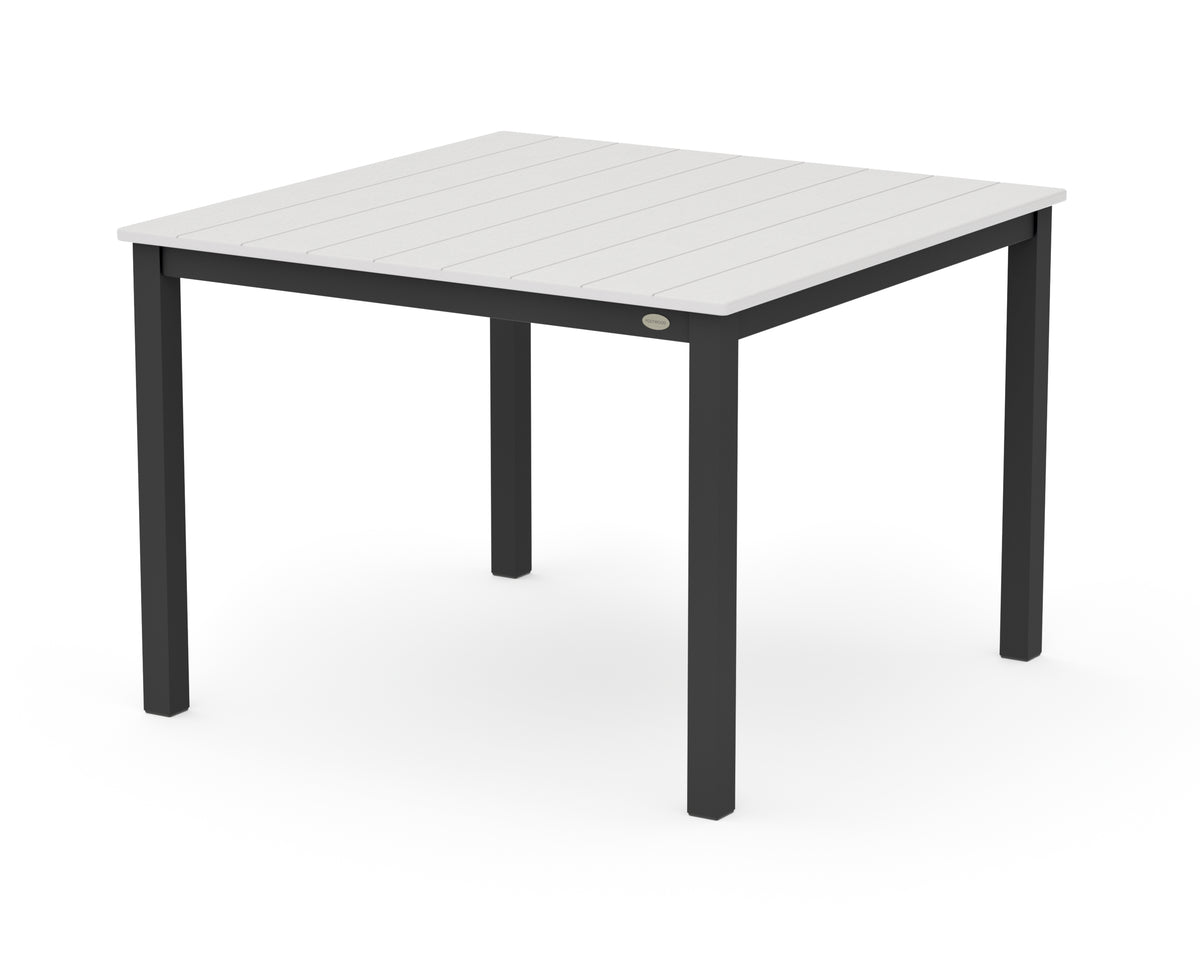 POLYWOOD Main Street 42 x 42 Dining Table in Black / Vintage White