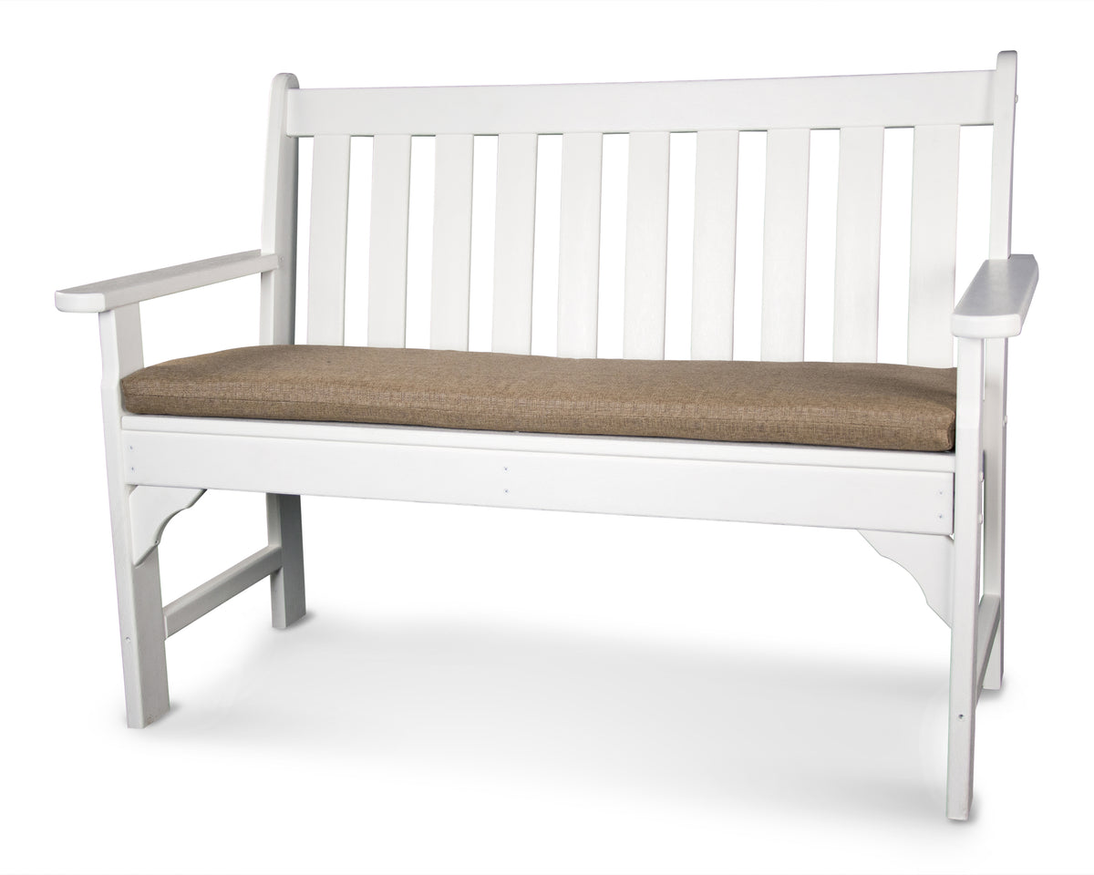 POLYWOOD Ateeva™ 45" x 18" Outdoor Bench and Swing Seat Cushion by POLYWOOD® in Sesame