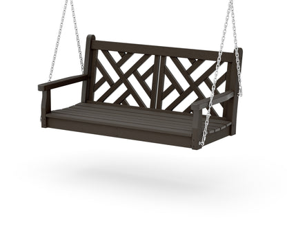 POLYWOOD Chippendale 48" Swing in Vintage Coffee