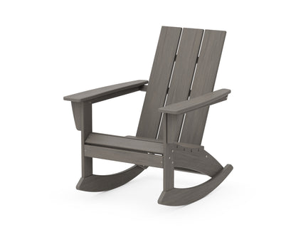 POLYWOOD Modern Adirondack Rocking Chair in Driftwood