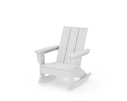 POLYWOOD Kids Modern Adirondack Rocking Chair in Vintage White