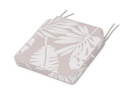 POLYWOOD Acadia Dining Side Seat Cushion in Leaf Dune Burlap