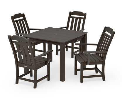 POLYWOOD Cottage 5-Piece Parsons Dining Set in Vintage Coffee