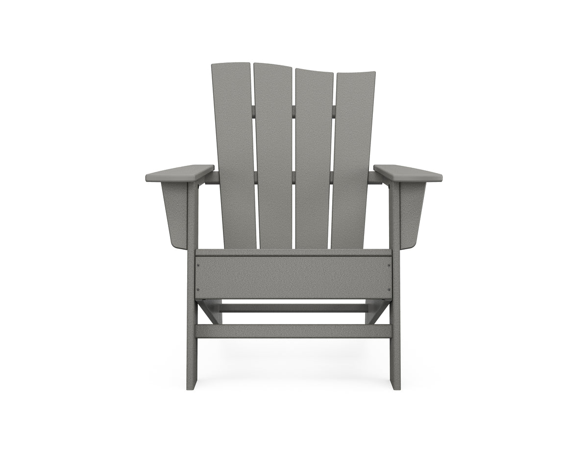 Additional angle of the POLYWOOD The Wave Chair Left in Slate Grey