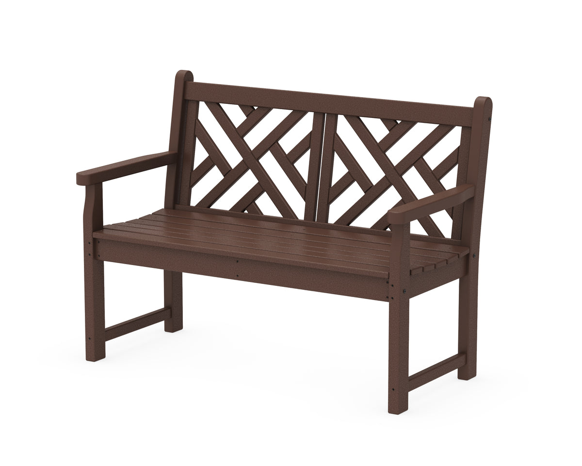 POLYWOOD Chippendale 48" Bench in Mahogany