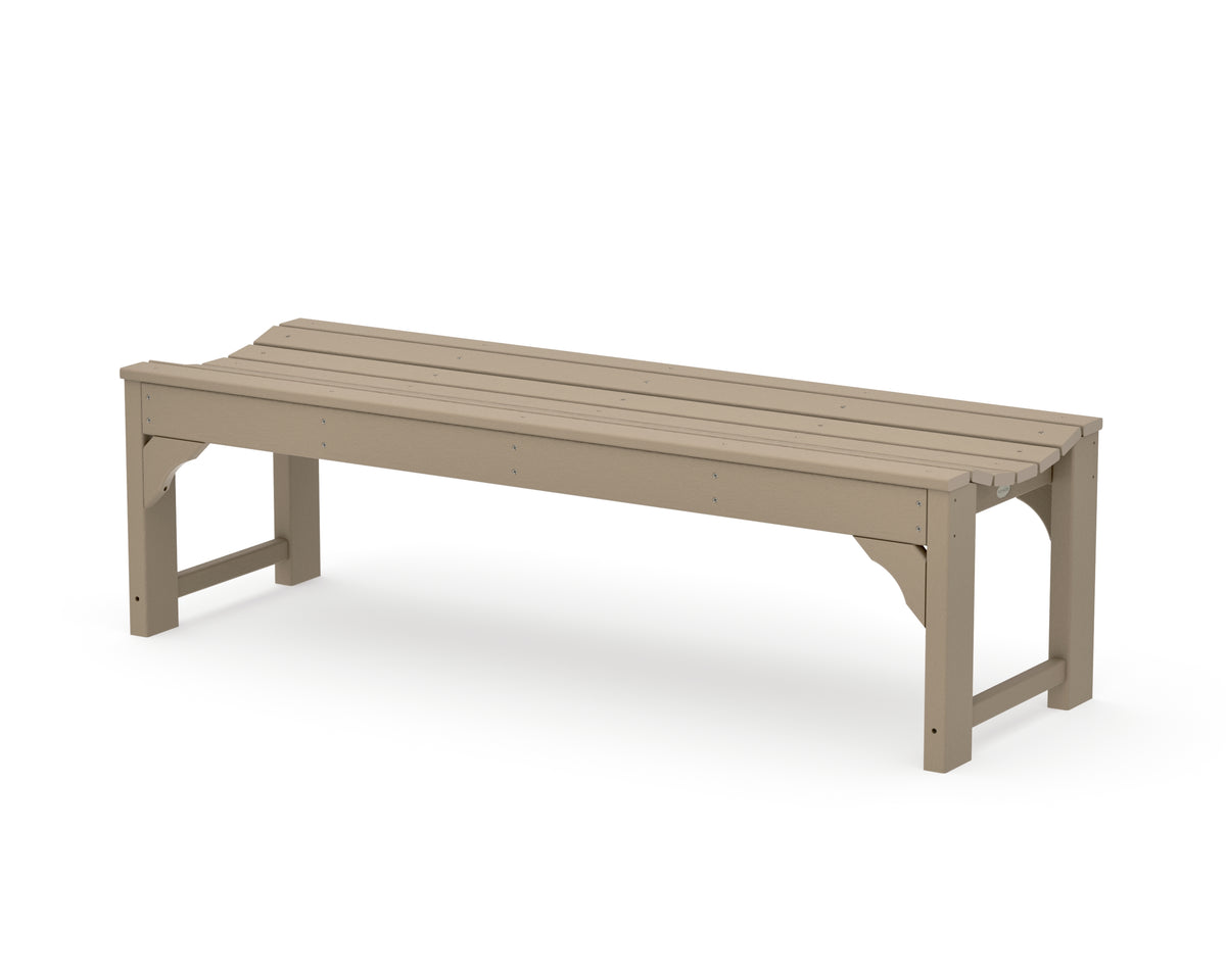 POLYWOOD Traditional Garden 60" Backless Bench in Vintage Sahara