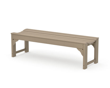 POLYWOOD Traditional Garden 60" Backless Bench in Vintage Sahara