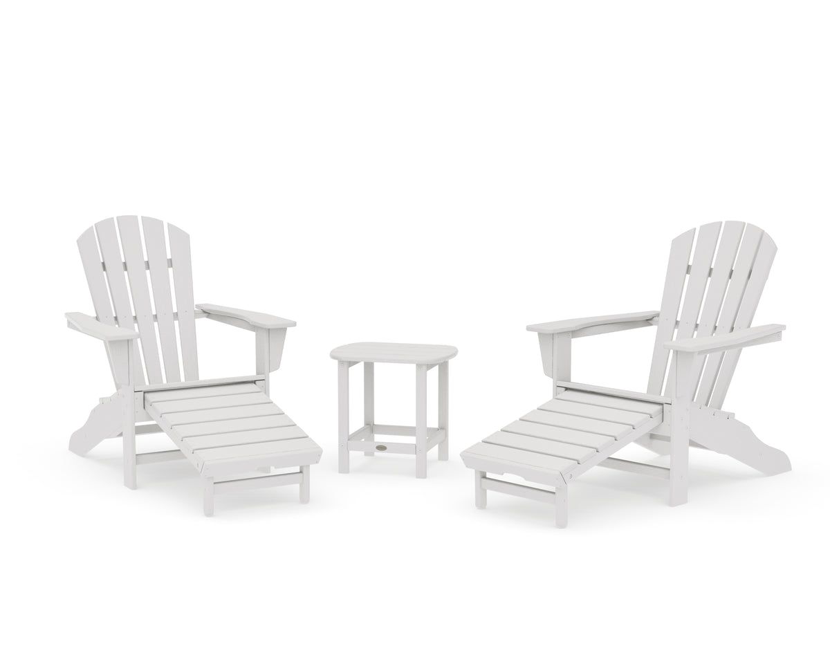 POLYWOOD Palm Coast Ultimate Adirondack 3-Piece Set in Vintage White