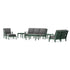 POLYWOOD Country Living Wovendale 7-Piece Deep Seating Set in Green