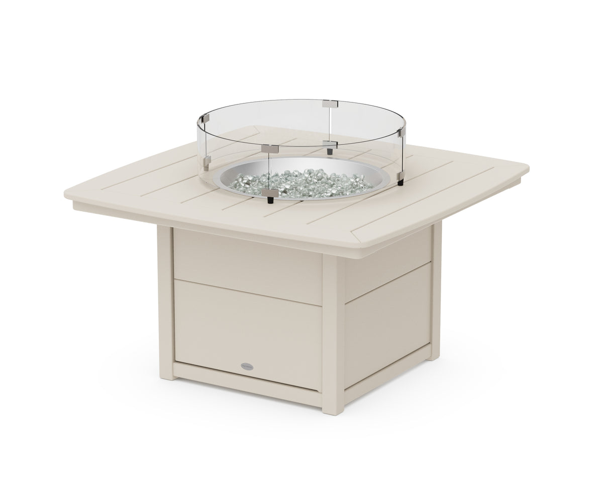 POLYWOOD Nautical 42" Fire Pit Table in Sand