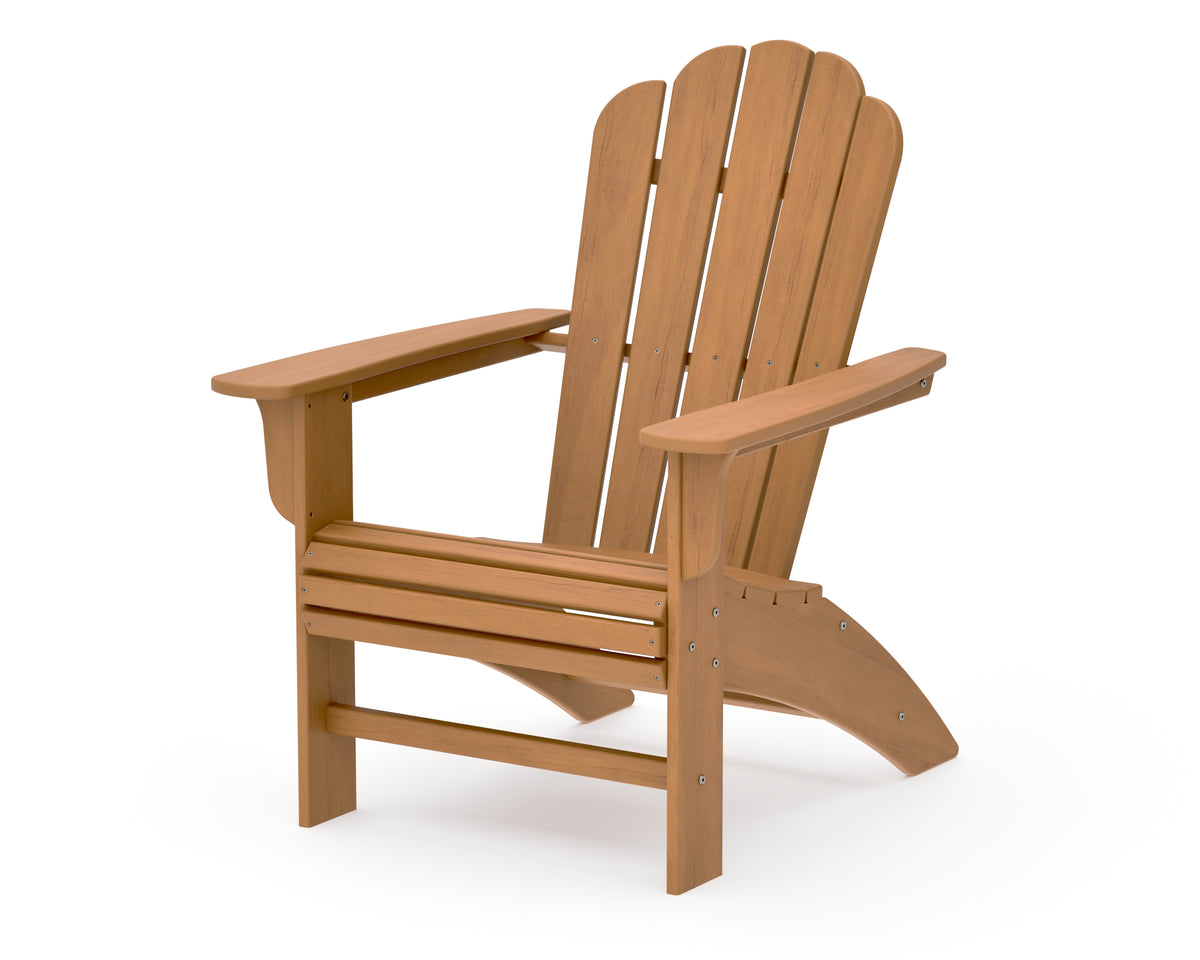 POLYWOOD Cottage Curveback Adirondack Chair in Natural