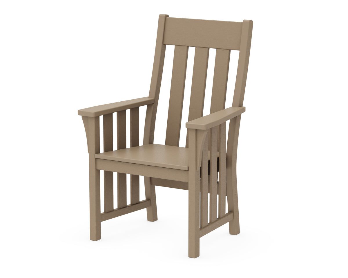 POLYWOOD Acadia Dining Arm Chair in Vintage Sahara