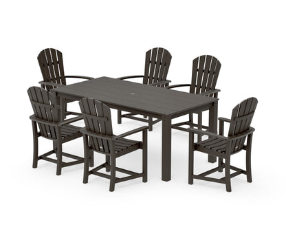 POLYWOOD Palm Coast 7-Piece Parsons Dining Set in Vintage Coffee