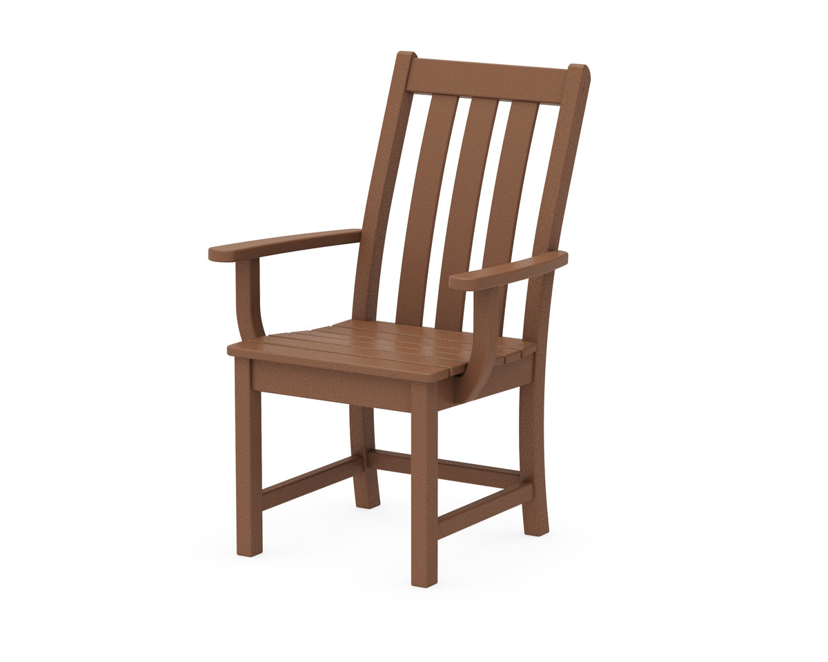 POLYWOOD Vineyard Dining Arm Chair in Teak