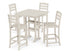 POLYWOOD La Casa Café 5-Piece Farmhouse Trestle Bar Set in Sand