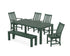 POLYWOOD Vineyard 6-Piece Parsons Dining Set with Bench in Green
