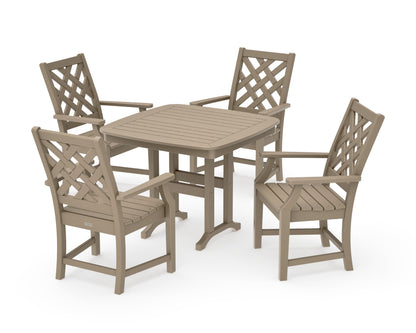 POLYWOOD Wovendale 5-Piece Dining Set in Vintage Sahara