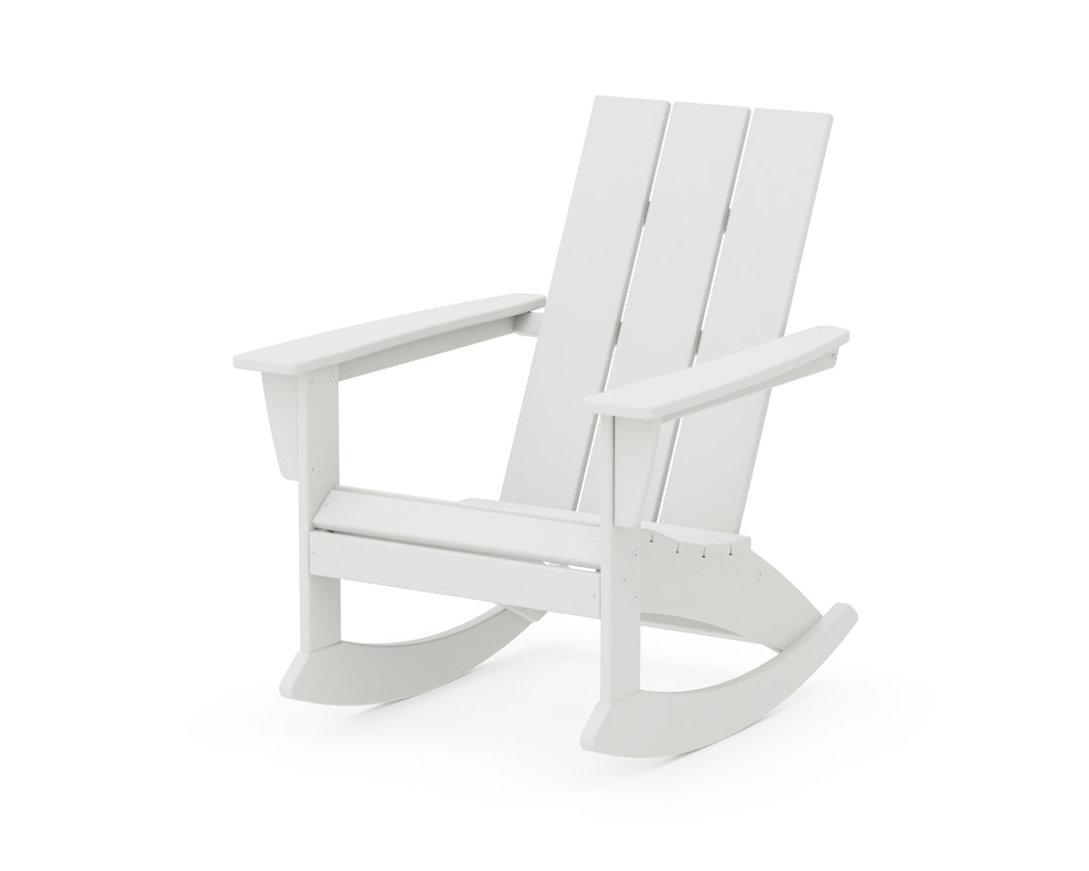 POLYWOOD Modern Adirondack Rocking Chair in Vintage White