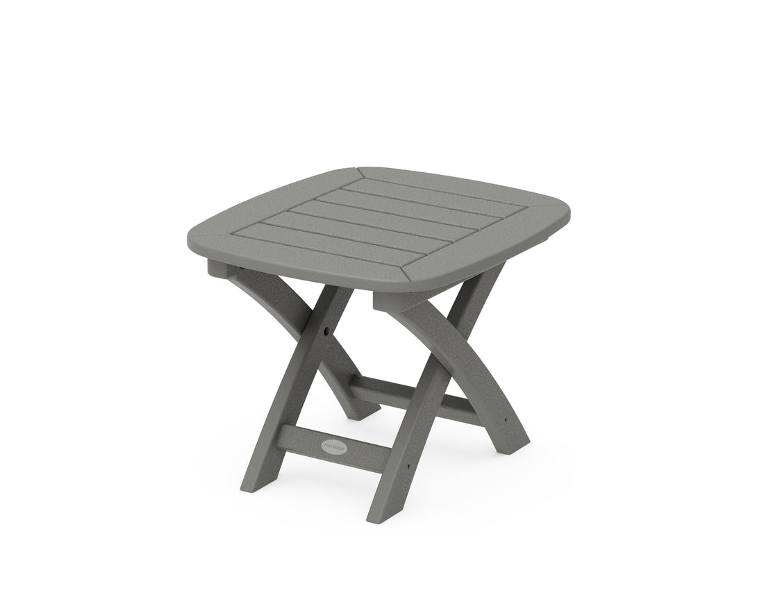 POLYWOOD Nautical 21" x 18" Side Table in Slate Grey