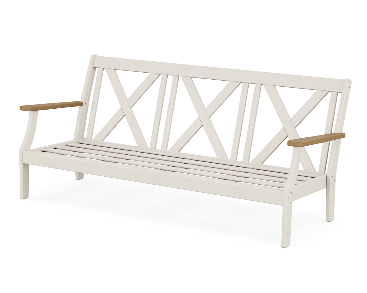POLYWOOD Braxton Deep Seating Sofa Frame in Sand / Natural