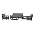 POLYWOOD Harbour 5-Piece Deep Seating Set in Black