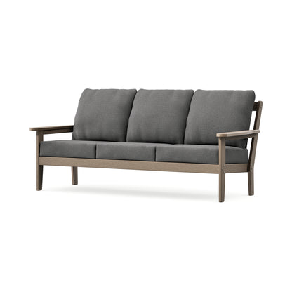 POLYWOOD Cottage Deep Seating Sofa in Vintage Sahara / Ash Charcoal