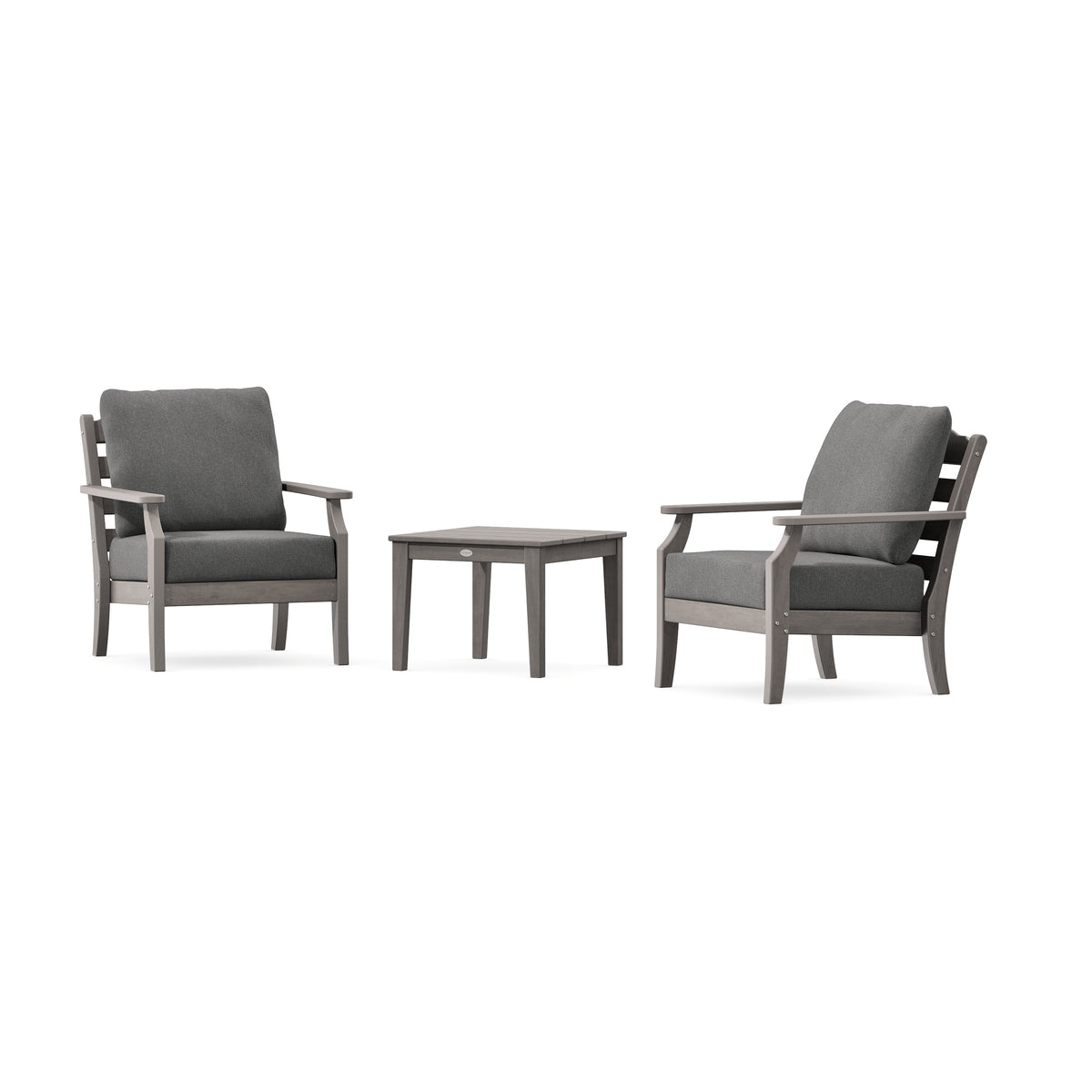 POLYWOOD Savannah 3-Piece Deep Seating Set in Driftwood
