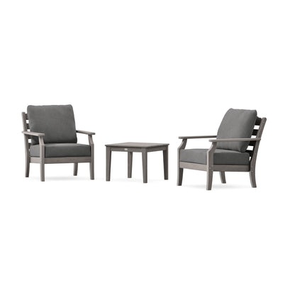 POLYWOOD Savannah 3-Piece Deep Seating Set in Driftwood