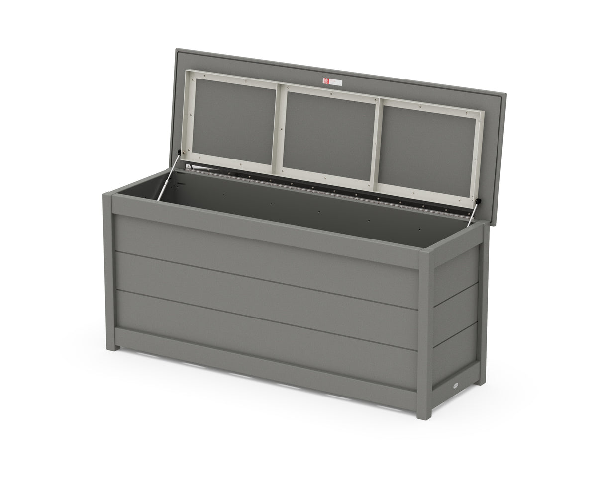 POLYWOOD 68" Storage Box Table in Slate Grey