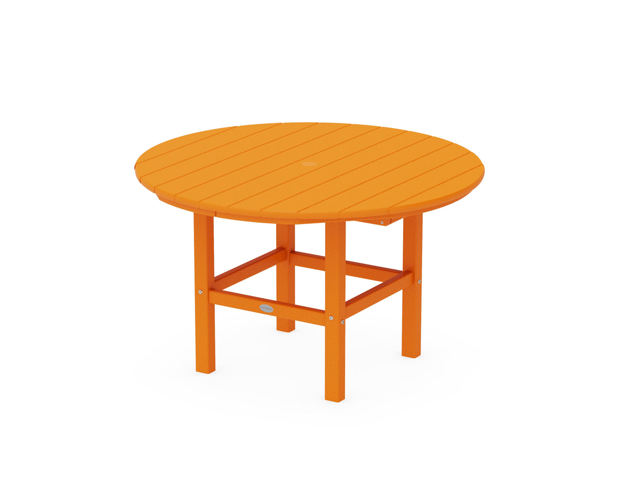 POLYWOOD Kids 37" Dining Table in Tangerine