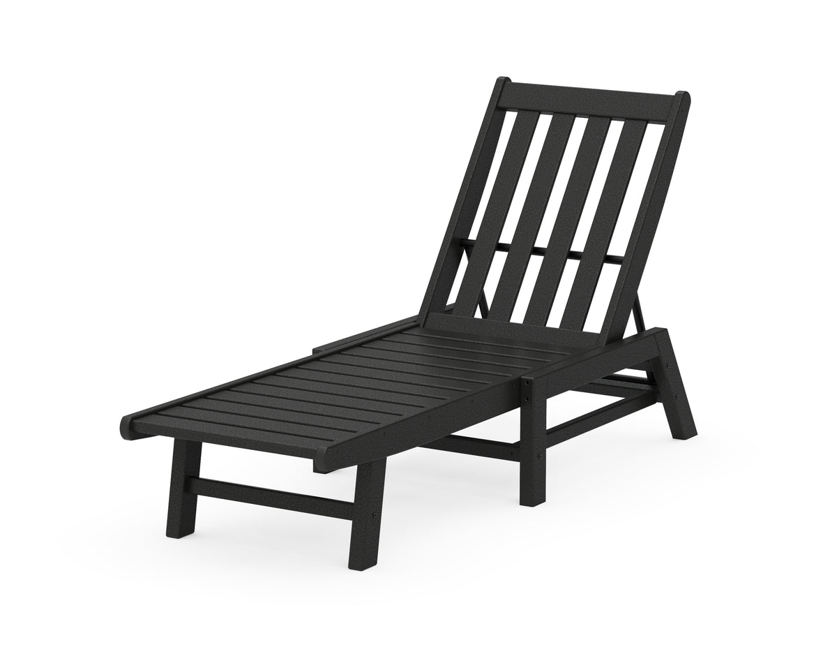 POLYWOOD Vineyard Chaise in Black
