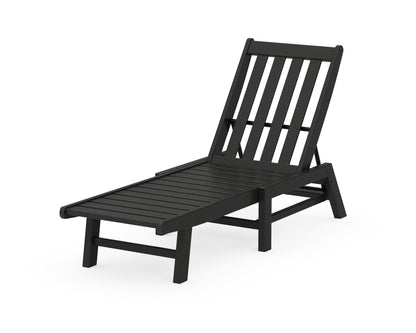 POLYWOOD Vineyard Chaise in Black