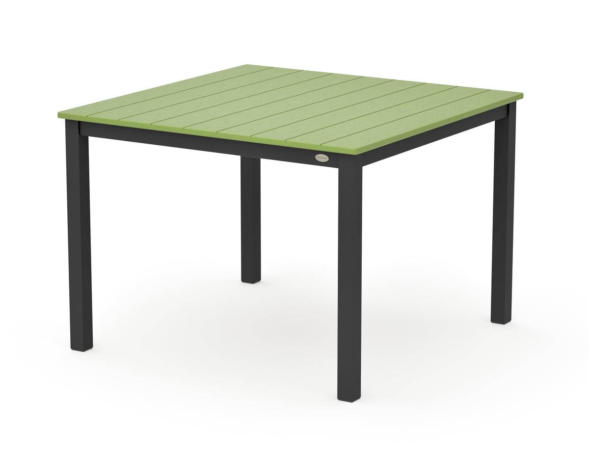 POLYWOOD Main Street 42 x 42 Dining Table in Black / Lime