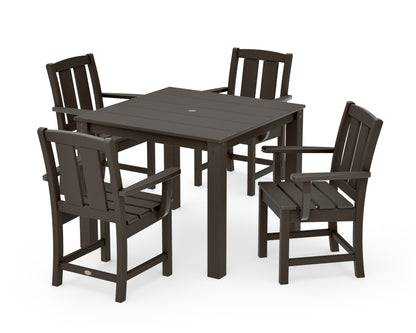 POLYWOOD Mission 5-Piece Parsons Dining Set in Vintage Coffee