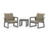 POLYWOOD EDGE Woven 3-Piece Lounge Chair Seating Set in Slate Grey / Dune Grass